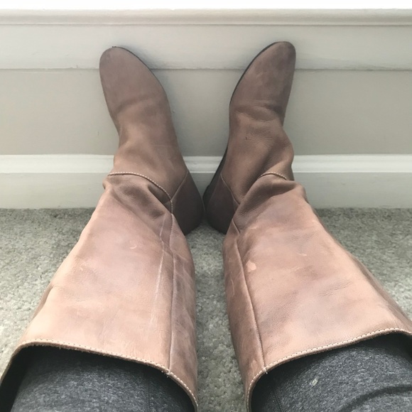 Aldo Shoes - Size 8.5 Brown Aldo Leather Wedged Boots